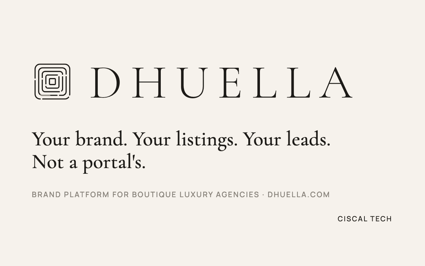 Dhuella — Brand Platform for Luxury Real-Estate Agencies (product)